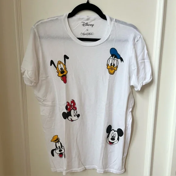 Lauren Moshi x Disney Limited Edition Mickey Minnie And Crew White T-Shirt Large - Picture 3 of 9